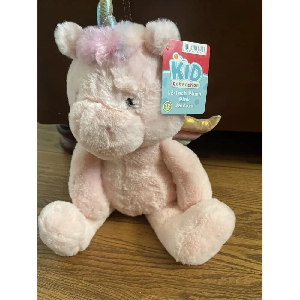 Kid Connection Pink Unicorn Pegasus Soft Plush Stuffed Animal Toy 12 Inch NEW